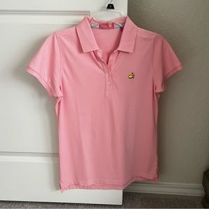 Womens golf Master’s Polo shirt pink magnolia lane collection M